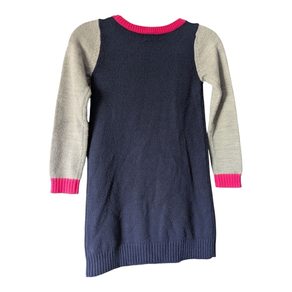 Gymboree Navy and Grey Sweater Dress with Pink Accents. Size 8. Long Sleeve. - Picture 5 of 7